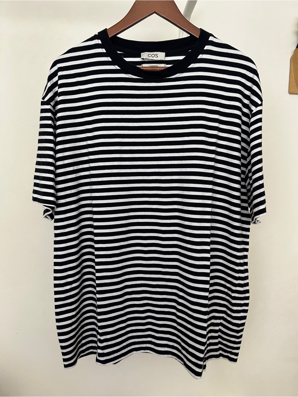 COS oversized striped T Shirt | XL | Navy & White